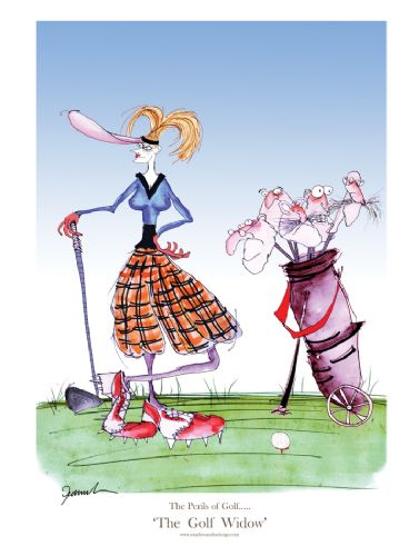 The Golf Widow - signed print
